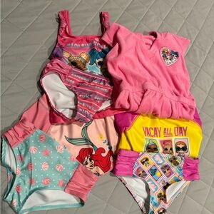 Lot 3 Swimsuits, 1 cover up, Sz 6/6x